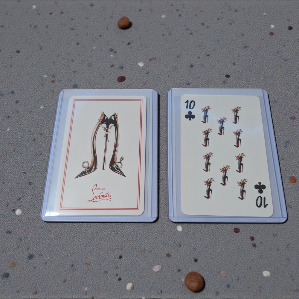 Christian Louboutin White and Black Playing Cards